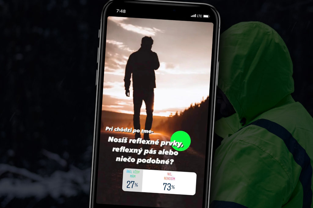 Až 73 % čitateľov sa vyjadrilo, že reflexné prvky na ceste nenosí.