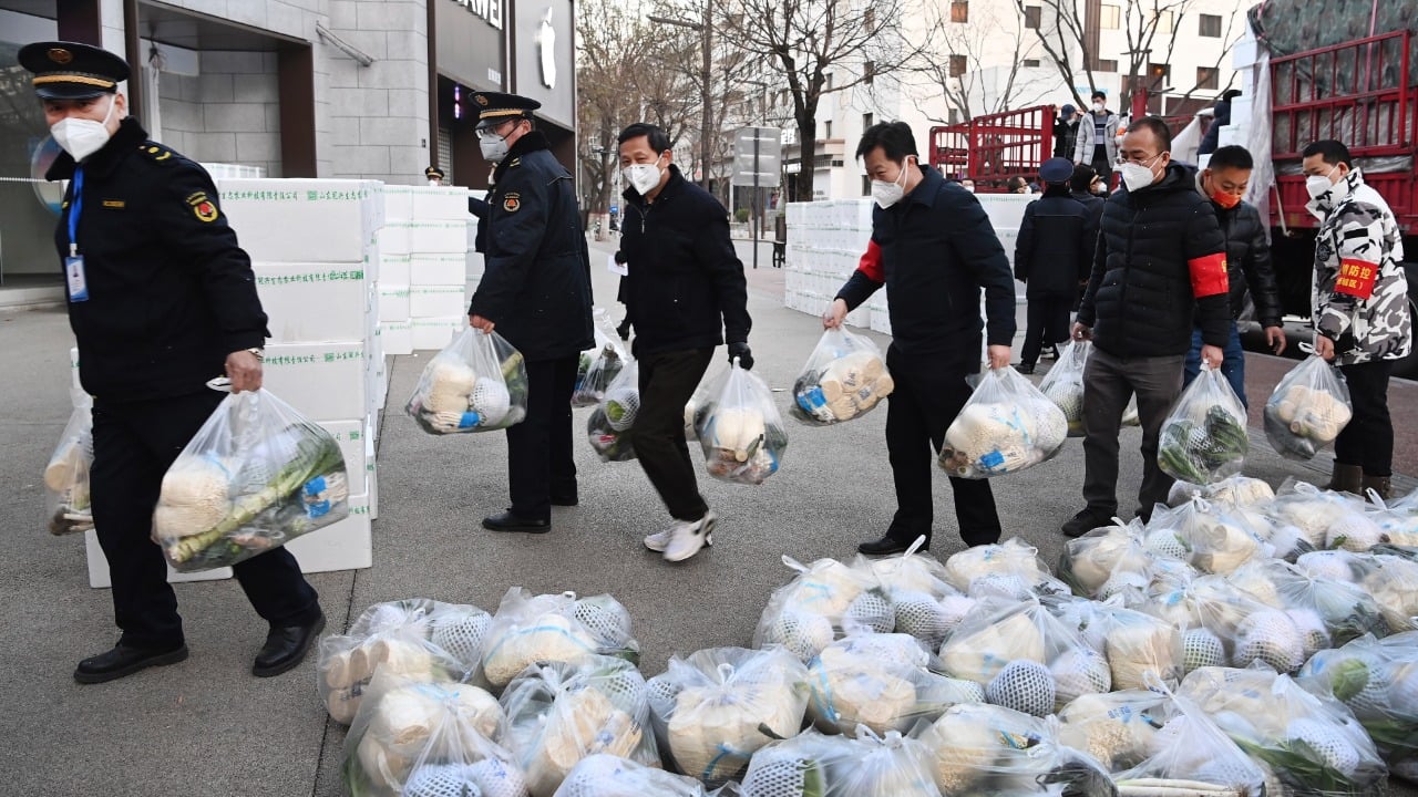 Čína, lockdown, dávky potravín