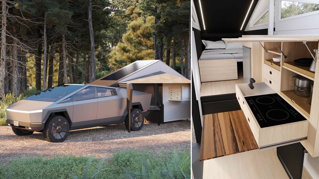 Cybertruck Tesla Form Camper