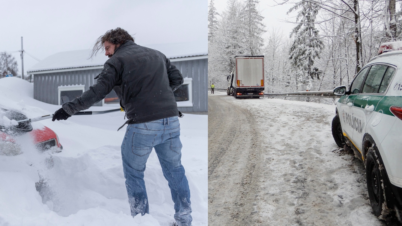 sneh, zima, kalamita