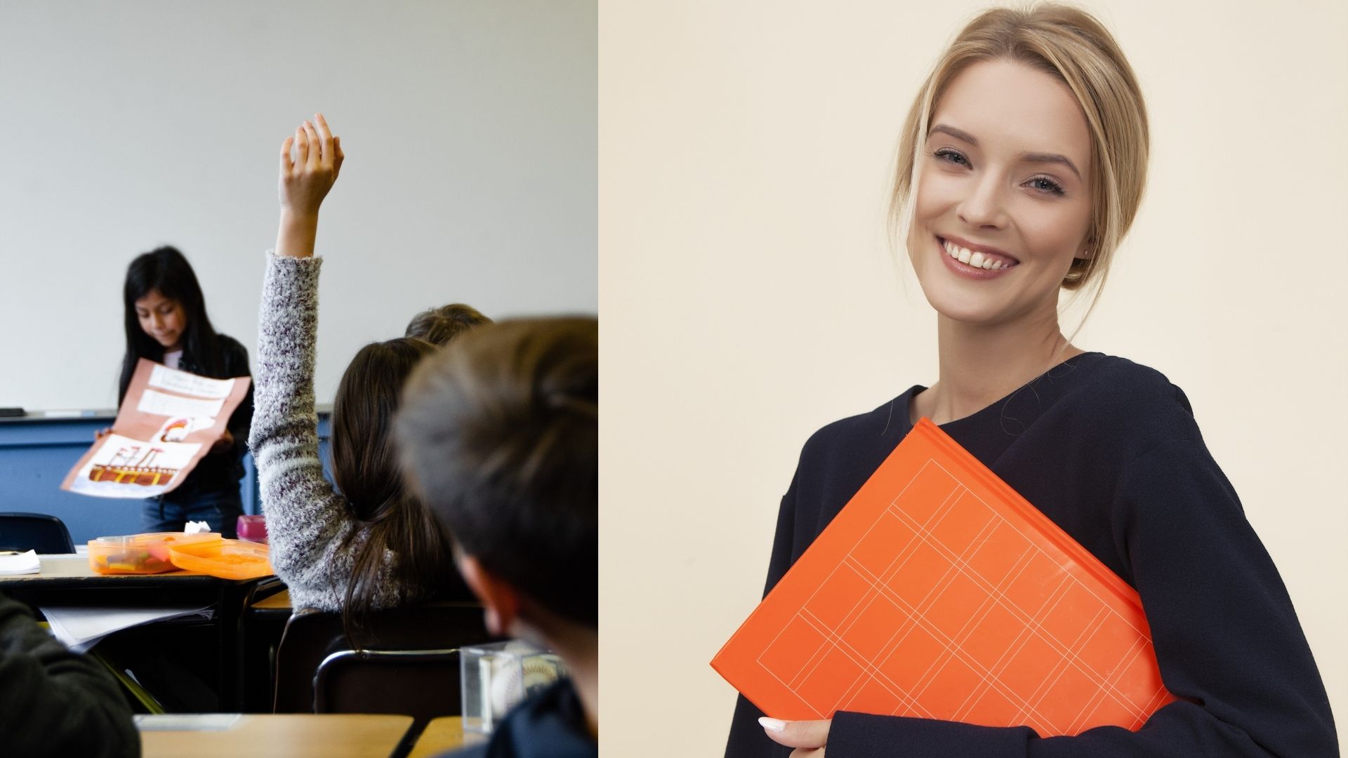 na fotografii učiteľka a žiaci