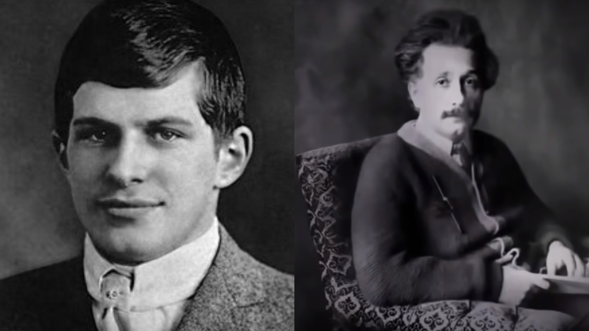 Vľavo Sidis, vpravo Einstein