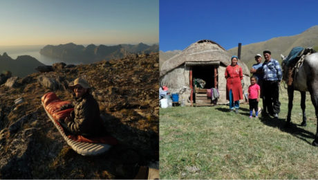 Michal Knitl, dobrodruh, na horách, v slume