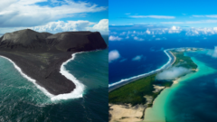 Ostrov Surtsey na Islande a ostrov Diego Garcia