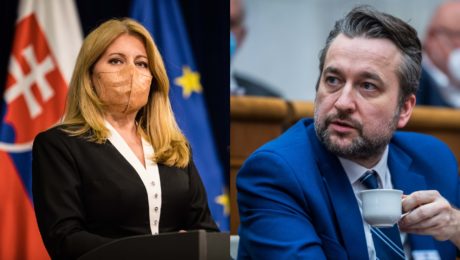 Prezidentka Zuzana Čaputová a poslanec Ľuboš Blaha