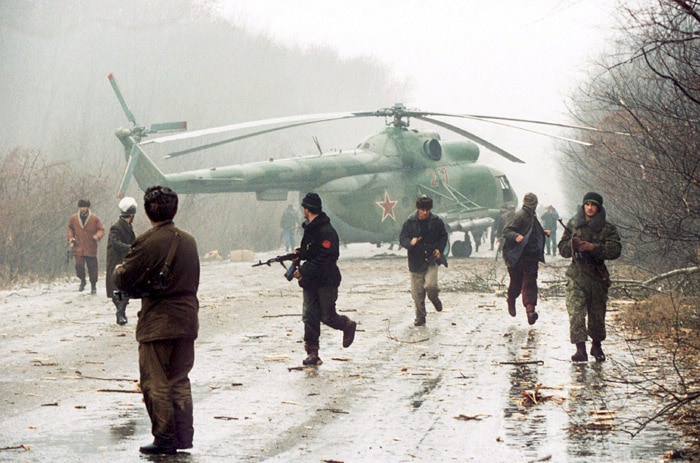 Ruská helikoptéra zostrelená Čečencami neďaleko Grozneho