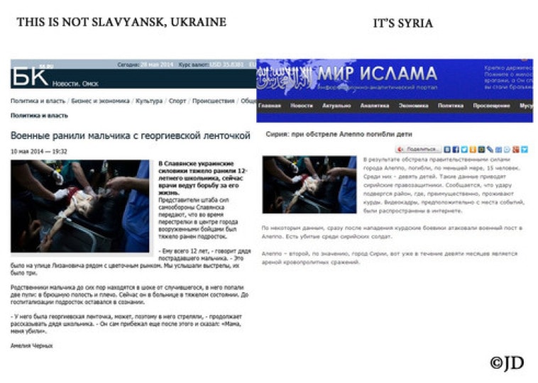 Ukrajina Sýria fake