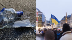 vodka alkohol flasa vlajka