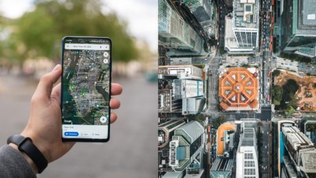 google maps a nadhľad mesta