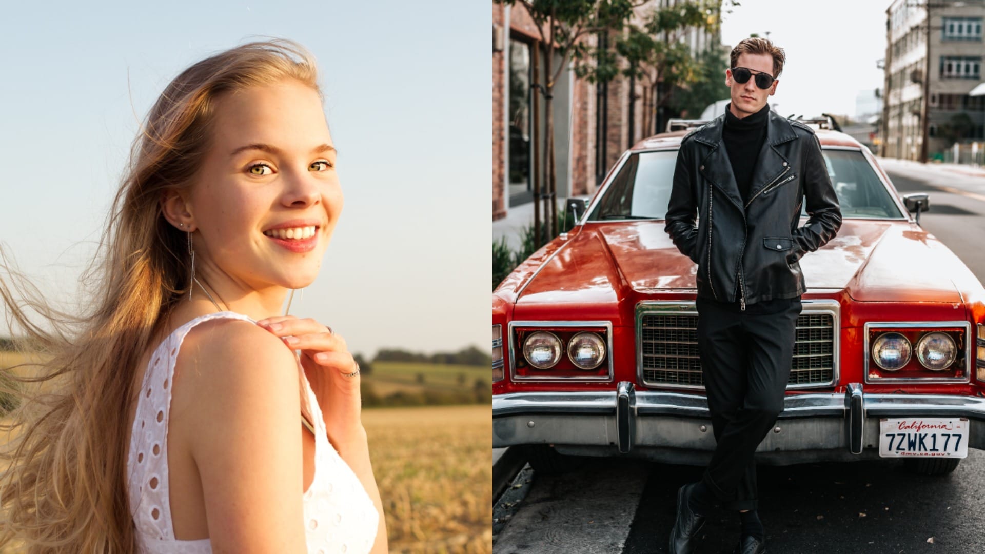 dievča auto muž usmev