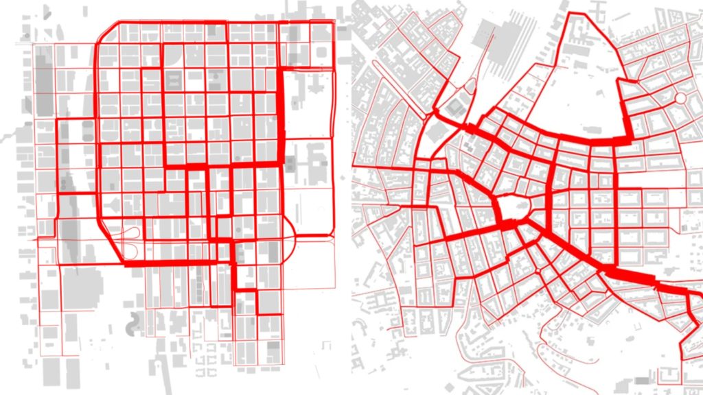 rozloženie miest Chicago a Praha