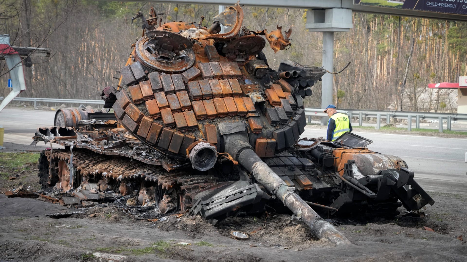 ruský tank zničený 3