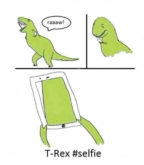 tyranosaurus selfie