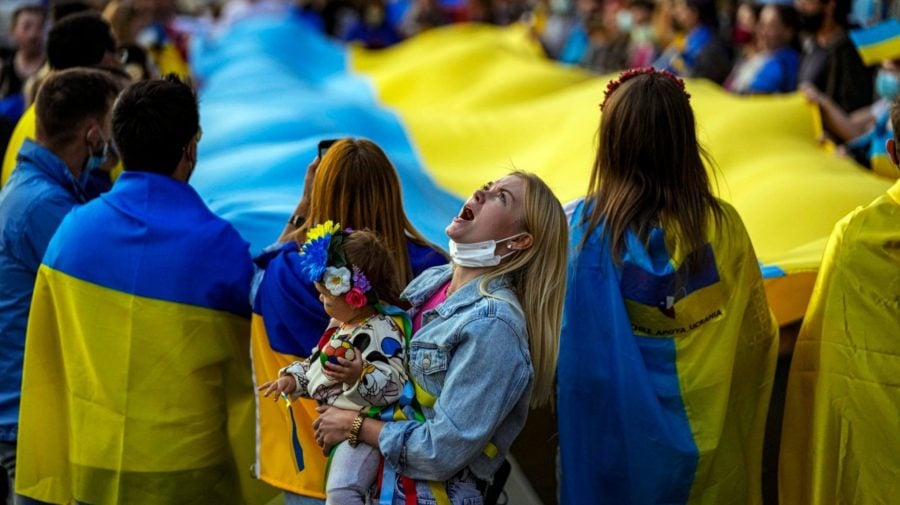 Ukrajinka, vlajka