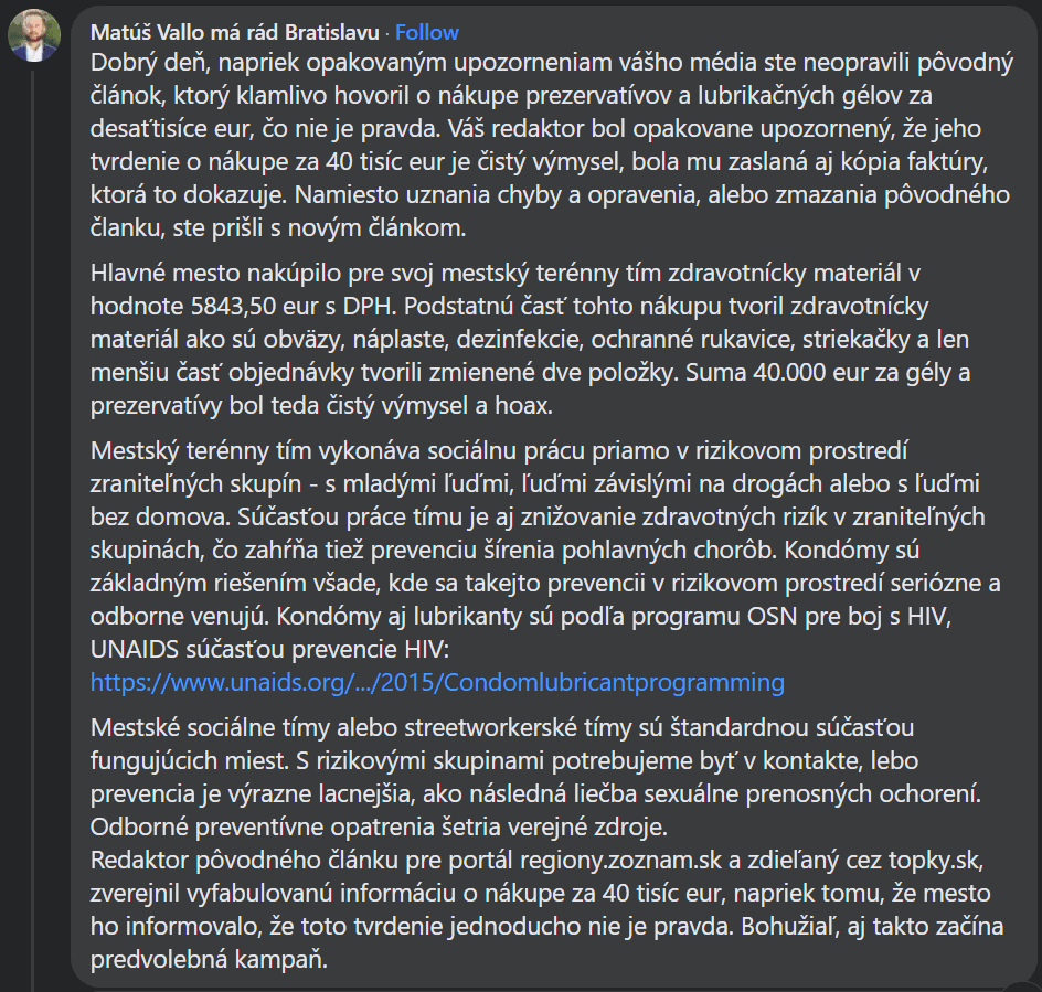 vallo kondomy prispevok