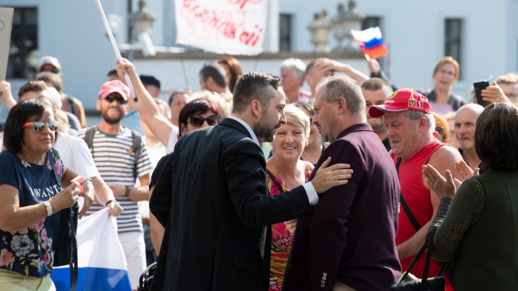 Ľuboš Blaha a Marian Kotleba