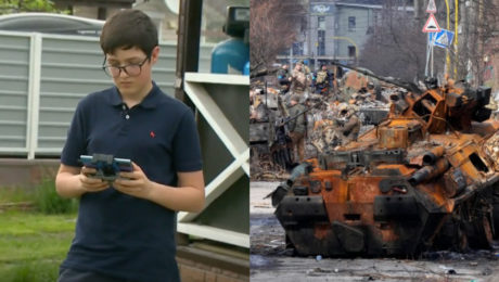 15- ročný chlapec dron konvoj