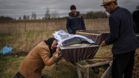 Pochovávanie rodinného príslušníka na Ukrajine v dôsledku vojny