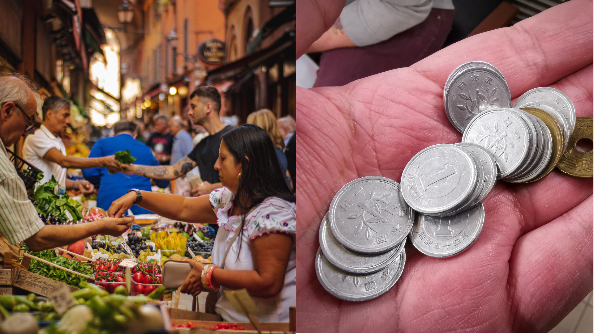 nákup, peniaze, drobné