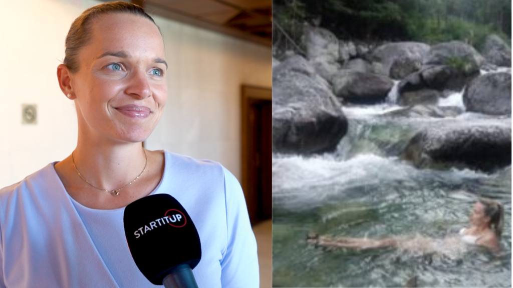 Tabák potok kúpanie v potoku