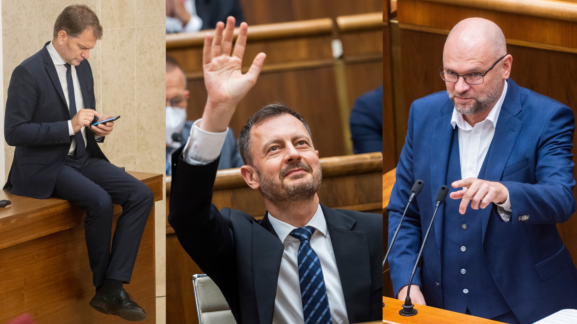 Matovič sedí nrsr heger máva úsmev Sulík nrsr reční