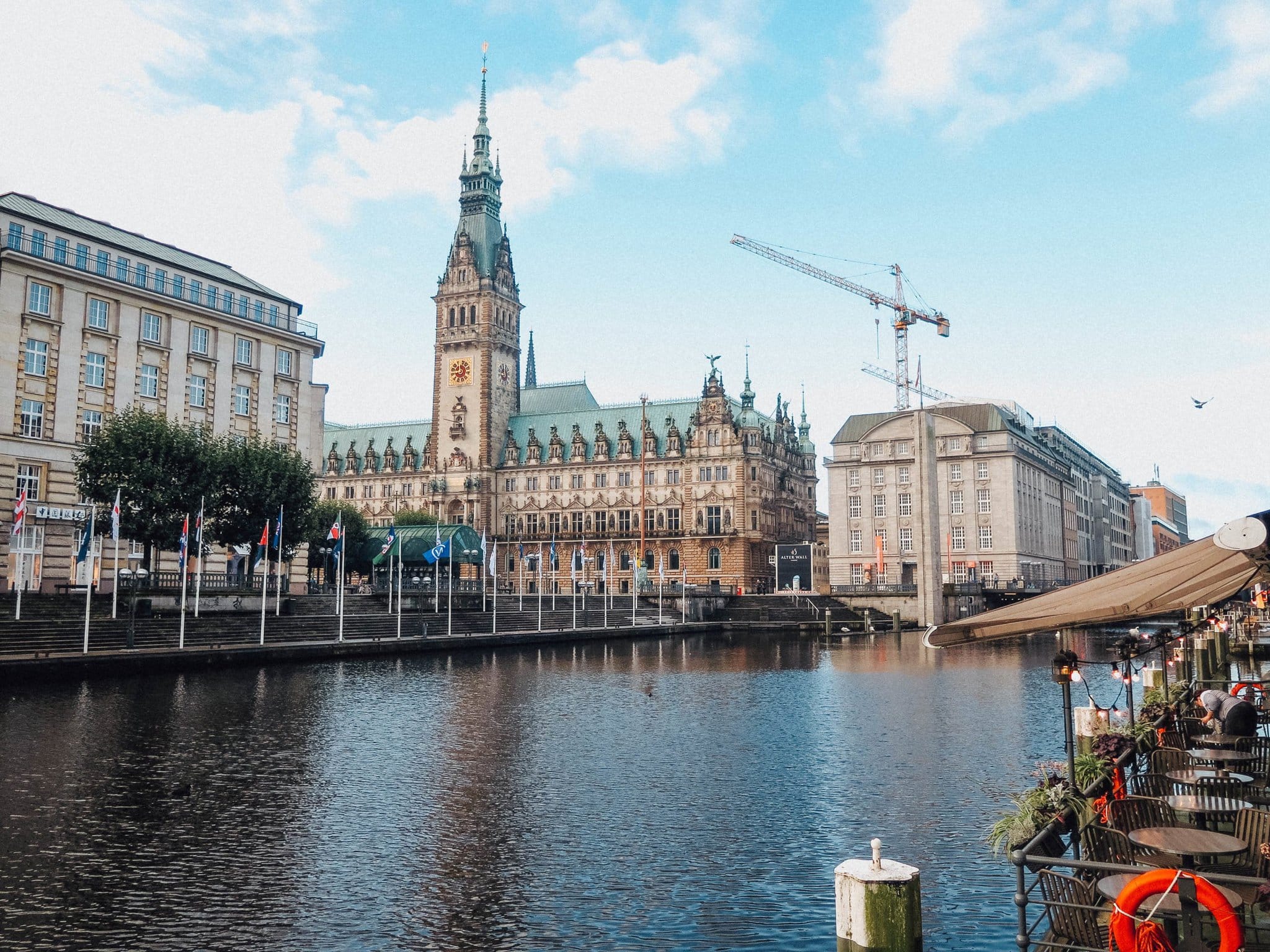 Hamburg - Radnica a jazero