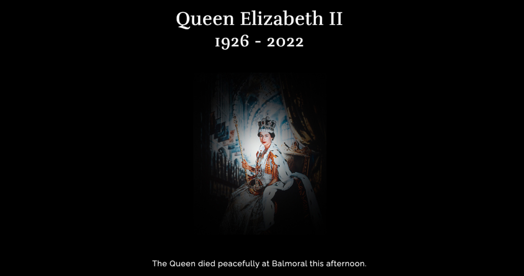 kráľovná alžbeta úmrtie