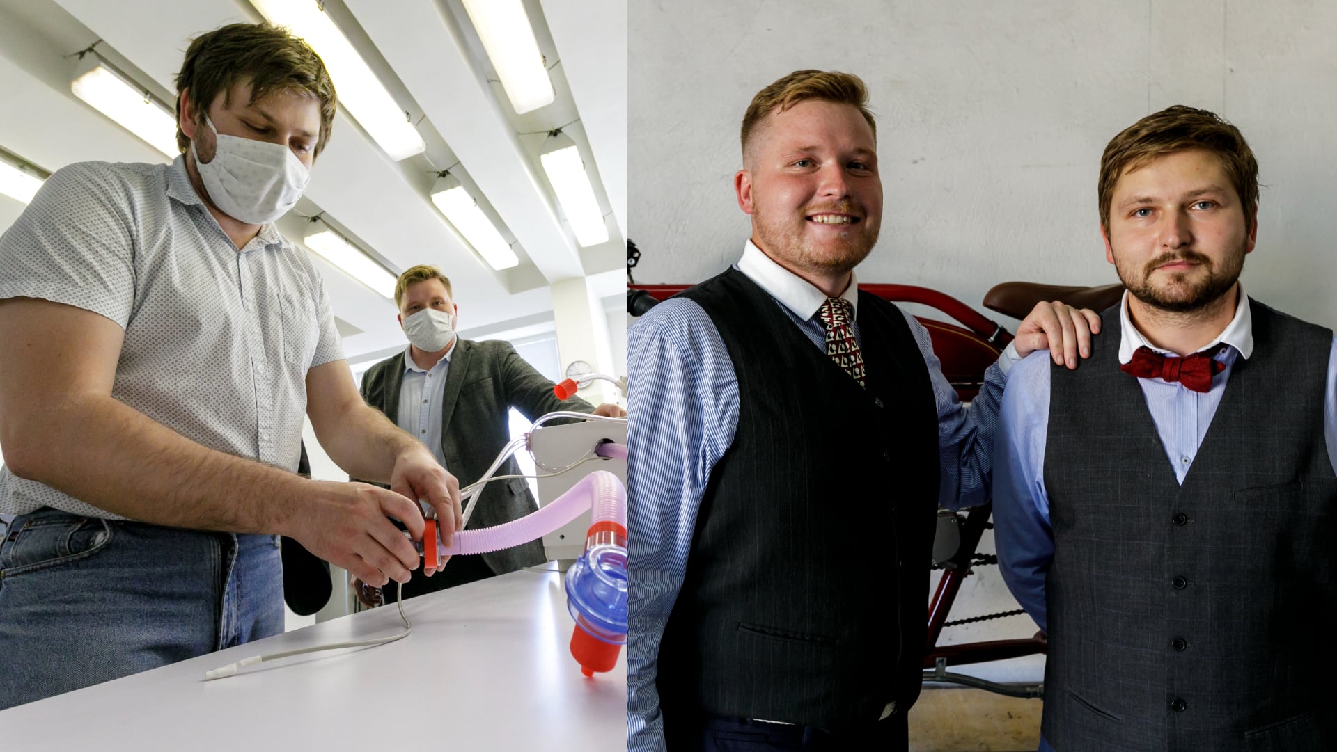 Bratia, ktorí spolu vyvinuli Prístroj na podporu dýchania Q-vent mini,