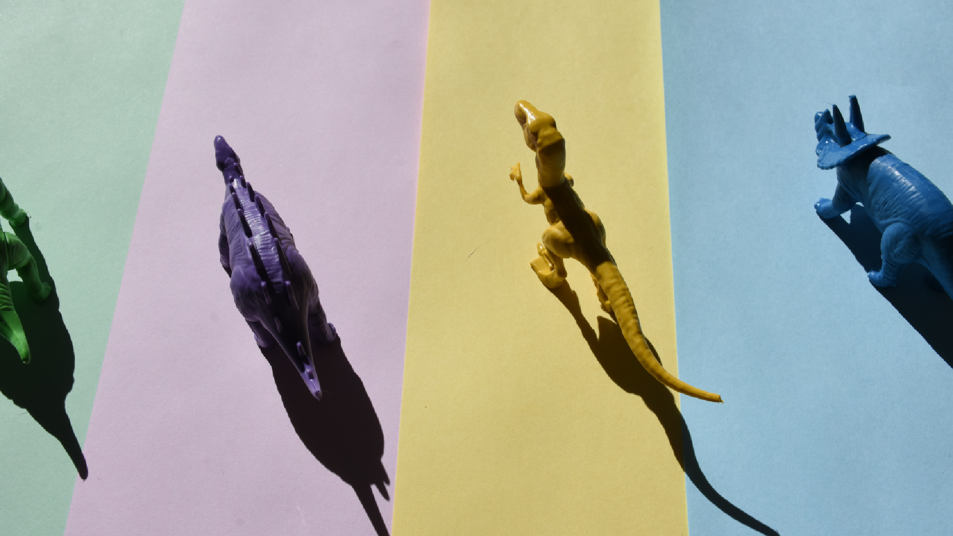 farebné figúrky dinosaurov