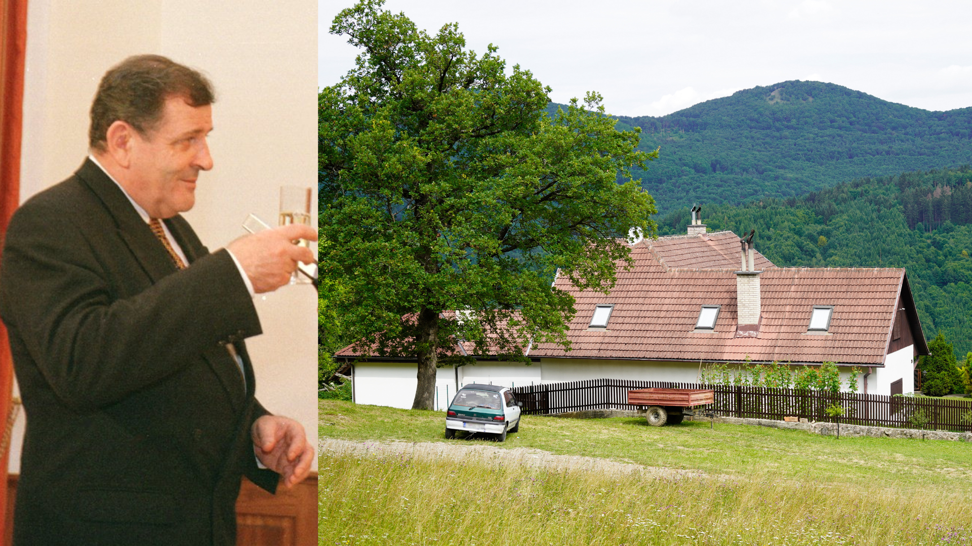 Vladimír Mečiar a jeho usadlosť v lesoch