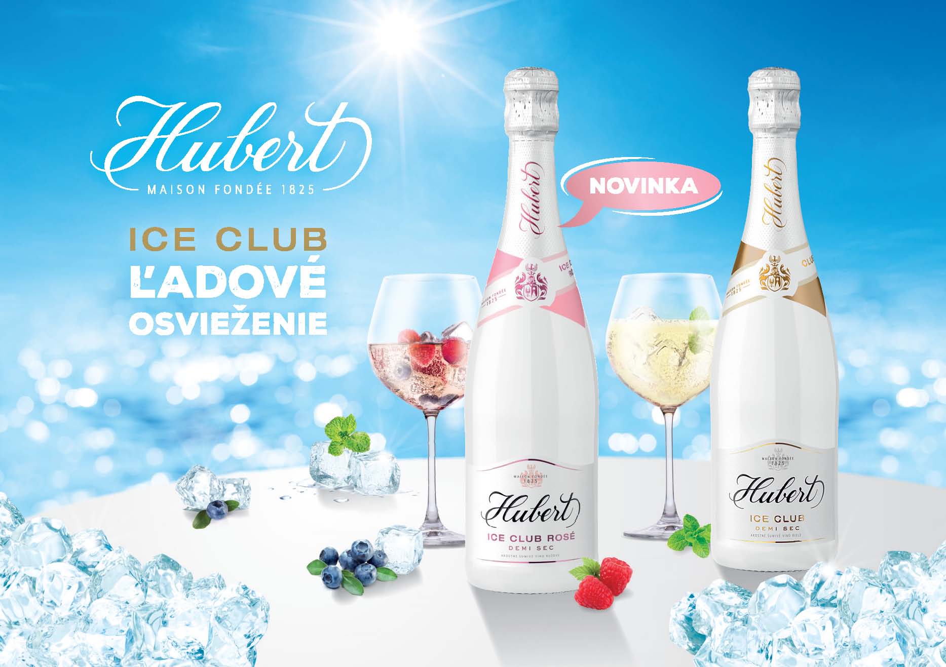 Hubert Ice Club KV DemiSec+Rosé 148x100mm PRINT