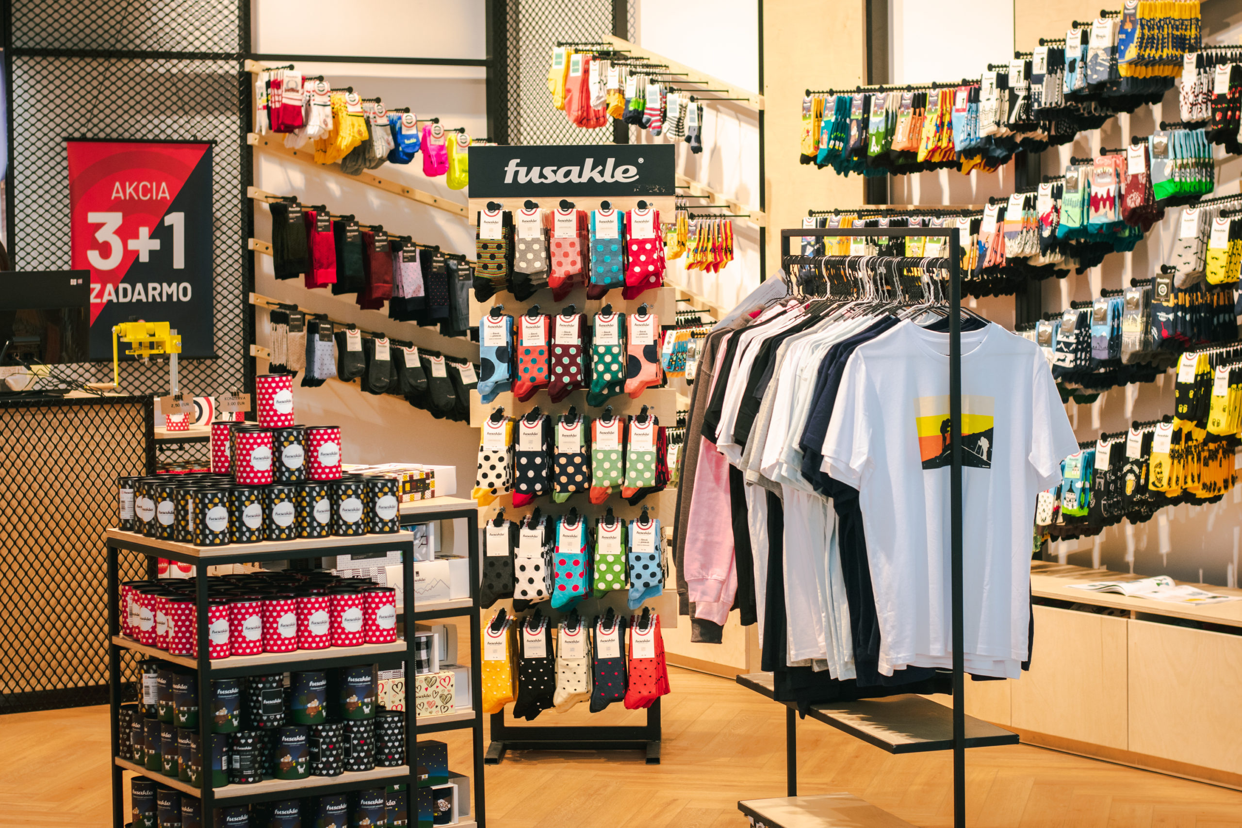 Na snímke ponožky slovenskej značky Fusakle.