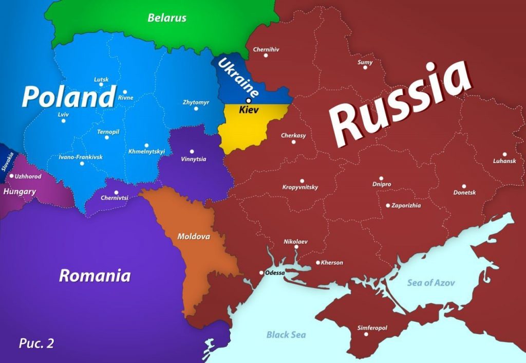 mapa Ukrajiny podľa Medvedeva