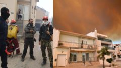 Na snímke požiar v Chorvátsku.