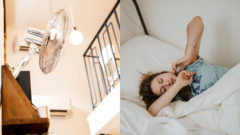 ventilátor v horúčavách počas spánku