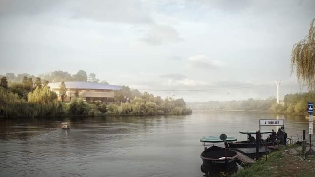 vizualizácia lanovky v Prahe