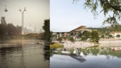 vizualizácia lanovky v Prahe