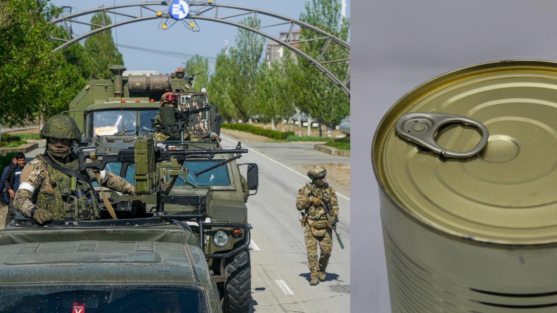 ruskí vojaci armáda rusko konzerva