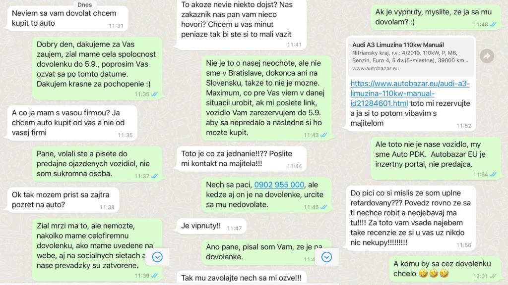 autobazar konverzacia