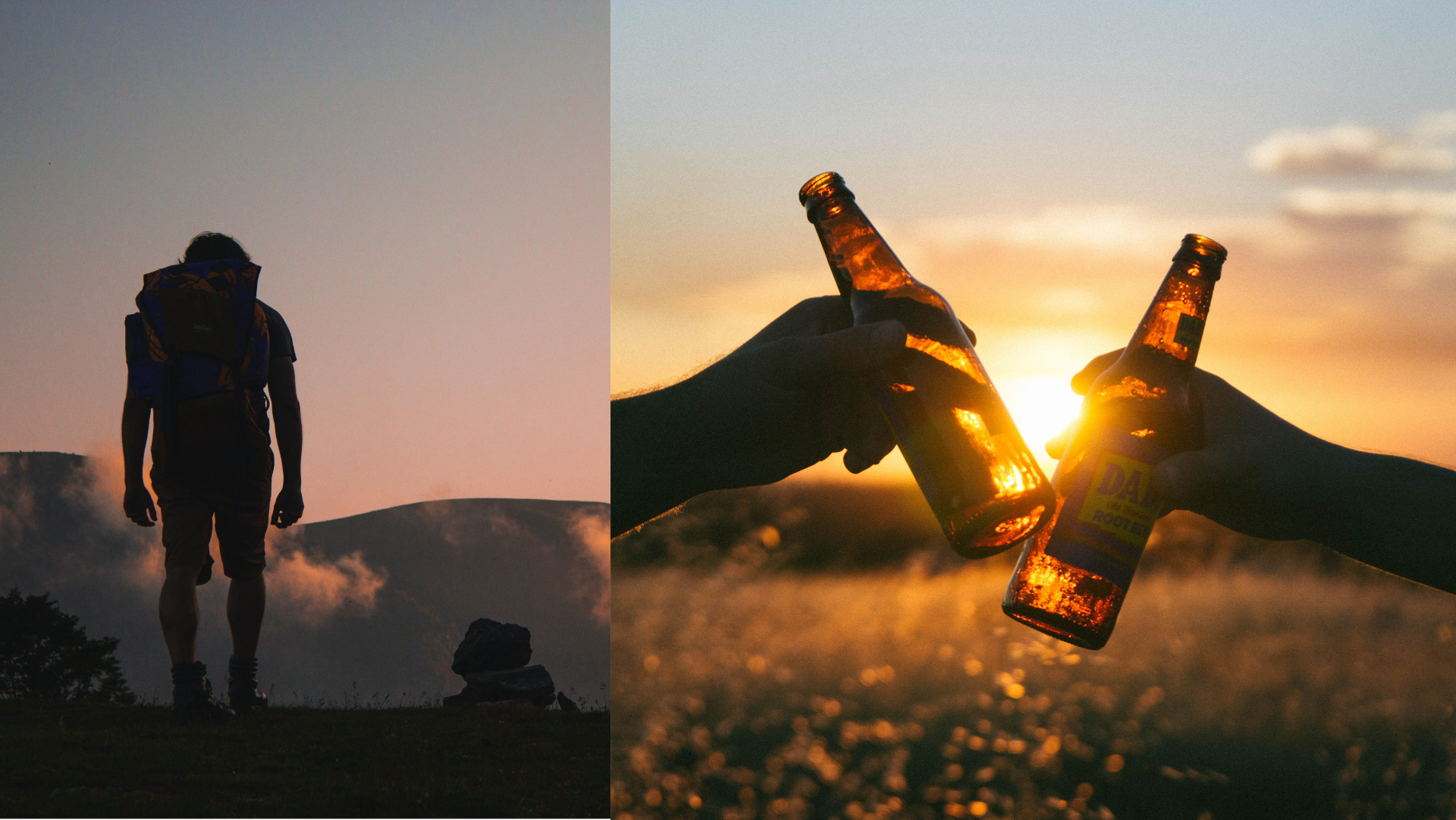 dvaja muži si štrngajú s pivom