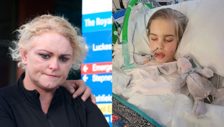 Na jednej snímke je zachytená mama Archieho Battersbee v slzách a na druhej je Archie Battersbee v nemocnici