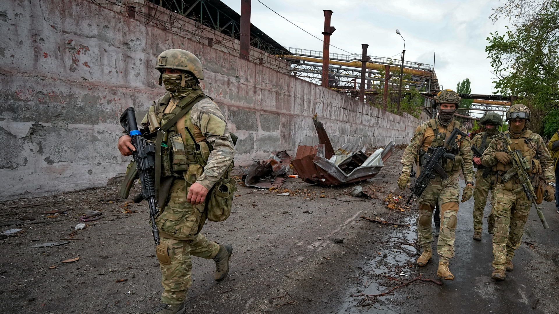 Ruskí vojaci na vojnovom fronte v Ukrajine