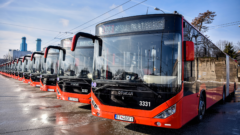 Na snímke sú zachytené autobusy bratislavskej MHD