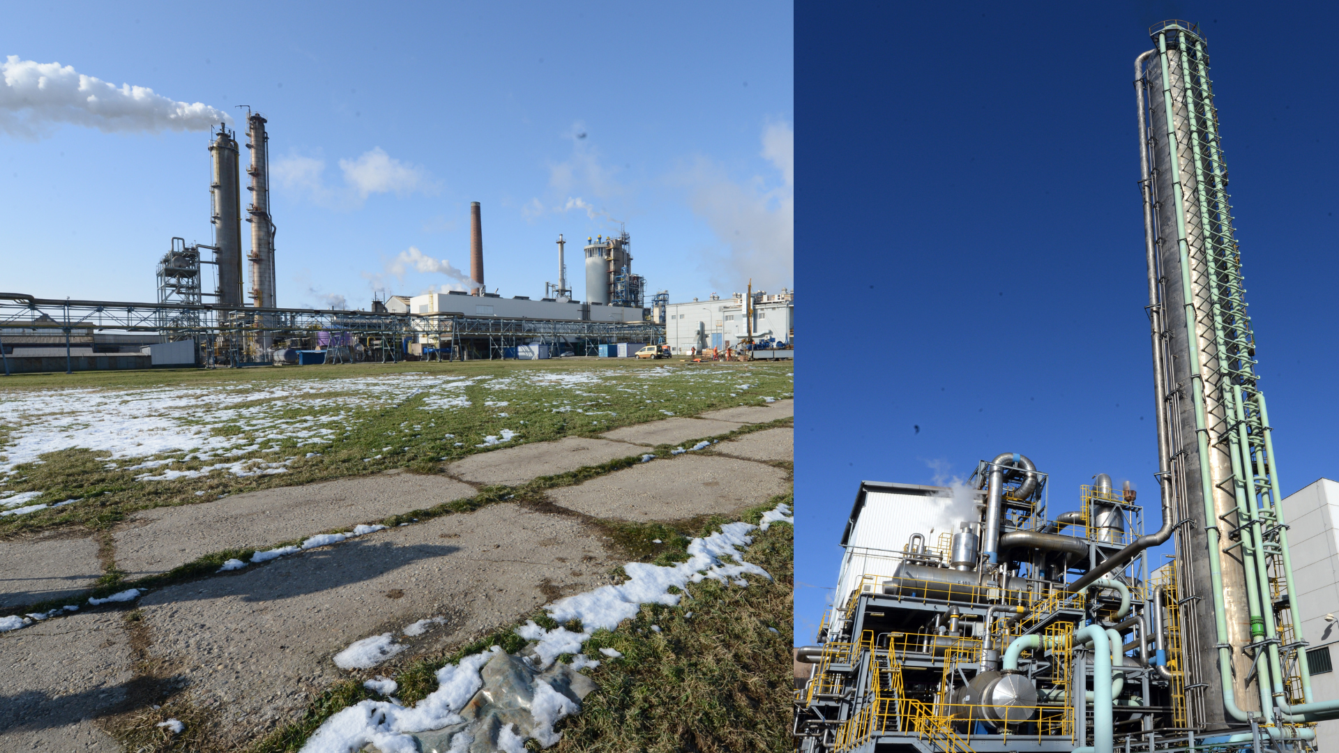 Na snímkach je závod Duslo Šaľa