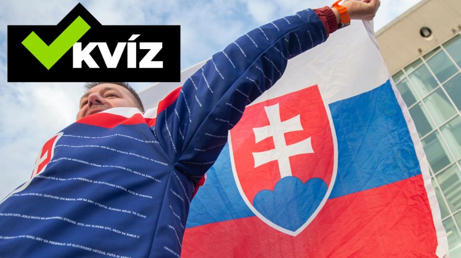 kvíz slovensko hokej fanúšik slovenská vlajka