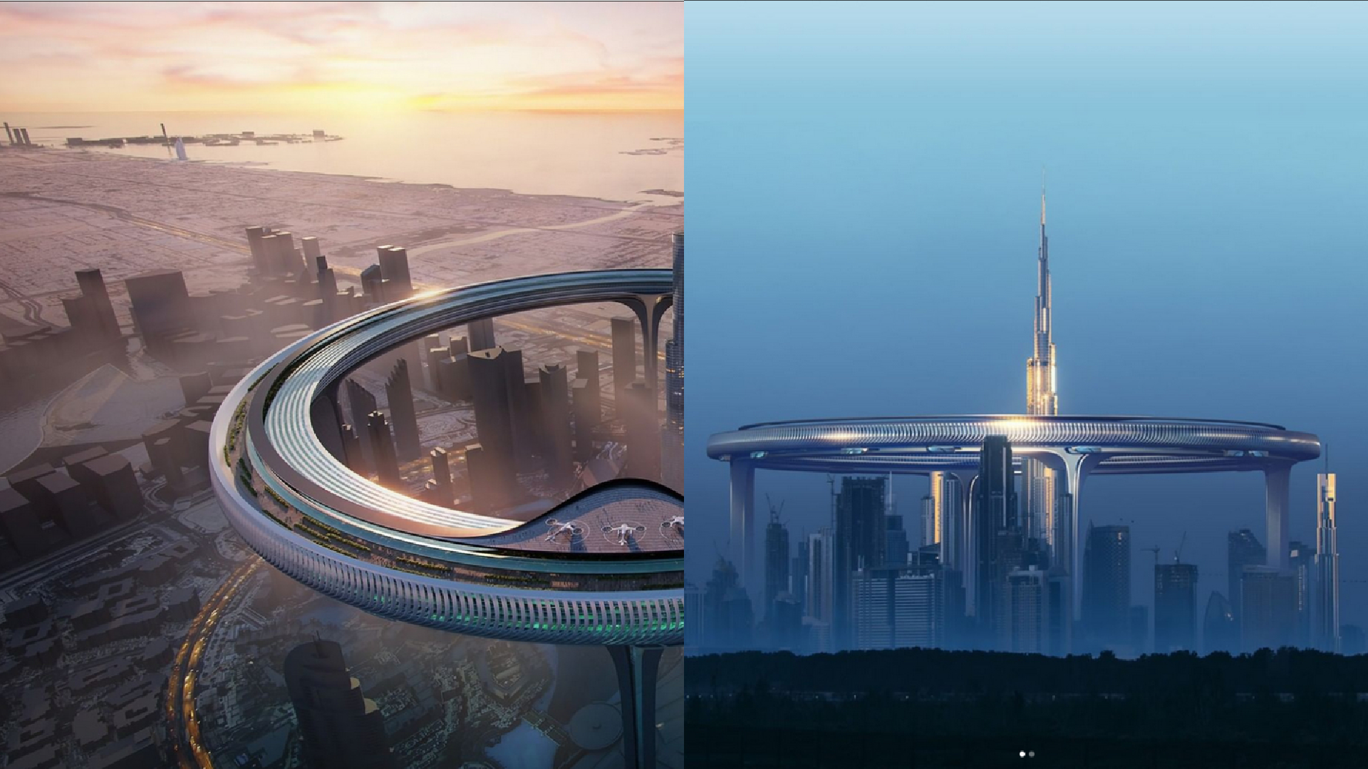 vizualizácia plánovanej megastavby v dubaji