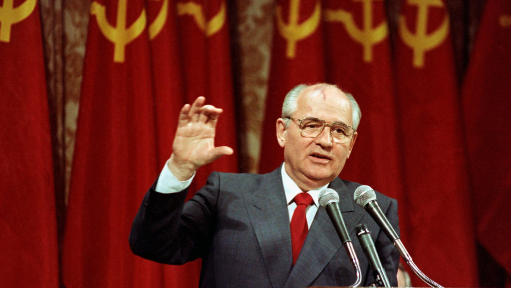 Michail Gorbačov prednáša