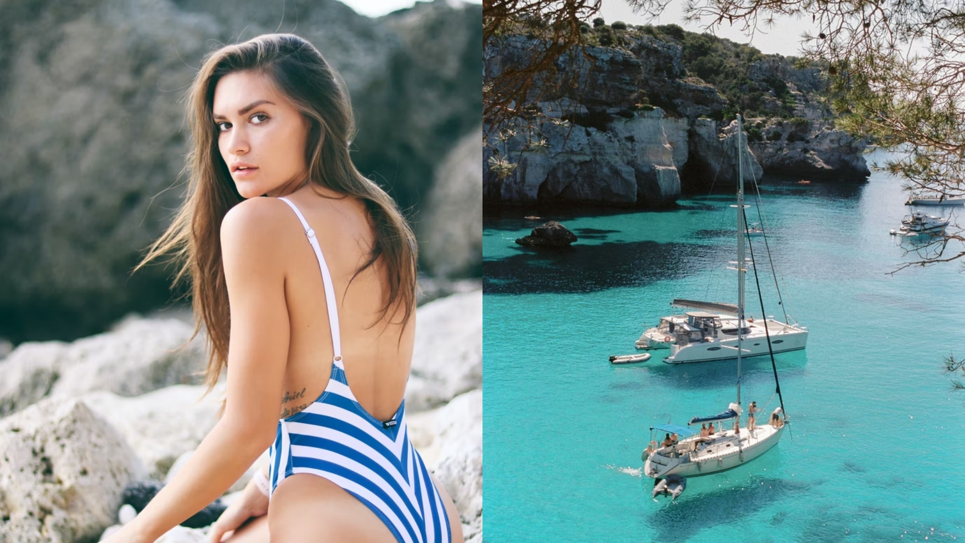 Na snímke je žena na dovolenke a more.