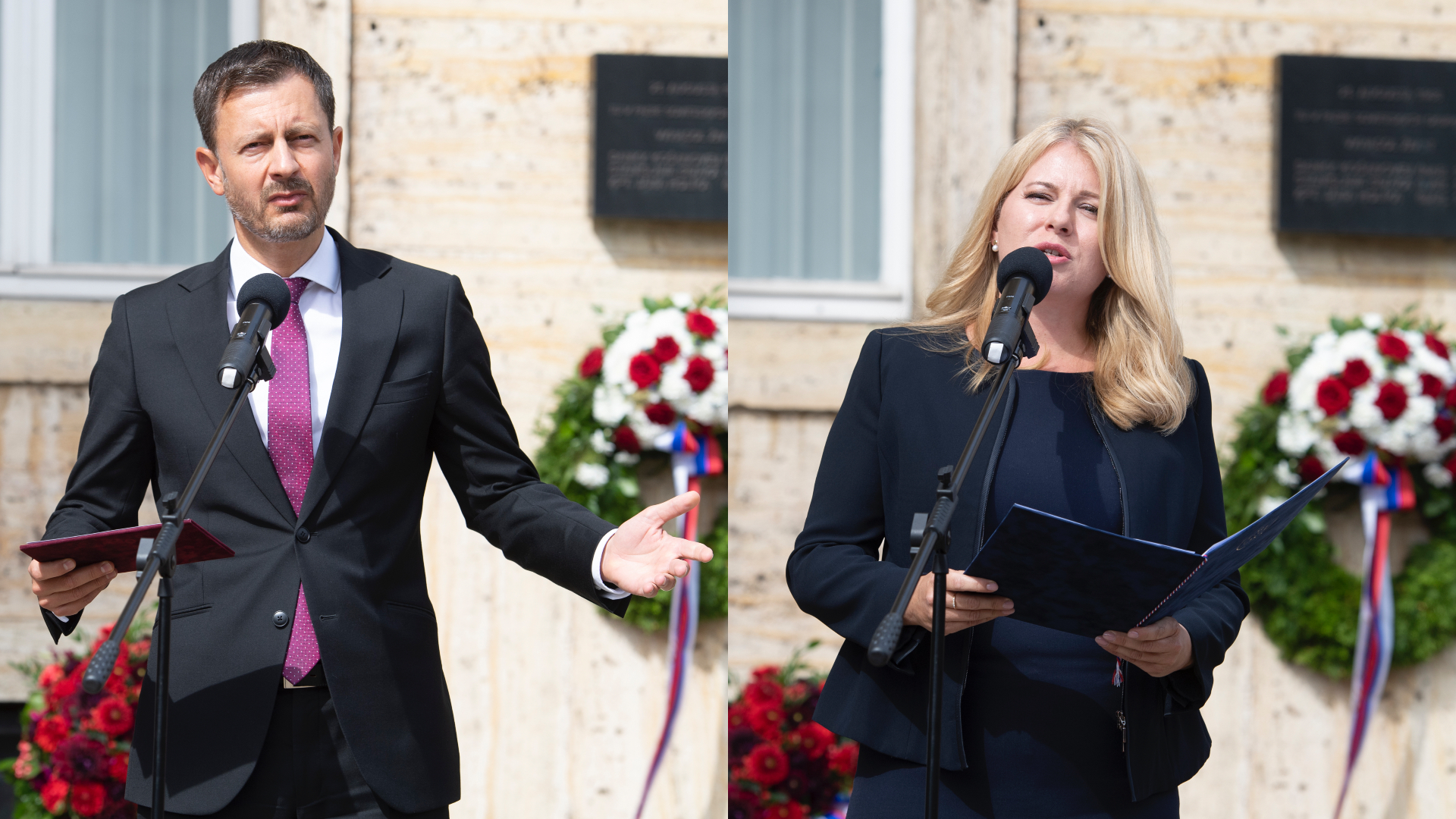 Premiér Eduard Heger a prezidentka Zuzana Čaputová na výročí okupácie Československa