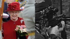kráľovná alžbeta v červenom oblečení